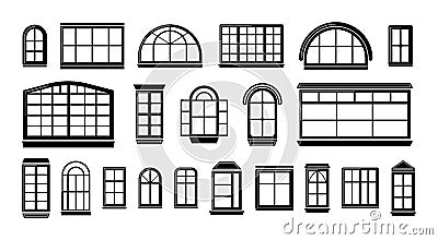 Window frames home. Vector Illustration